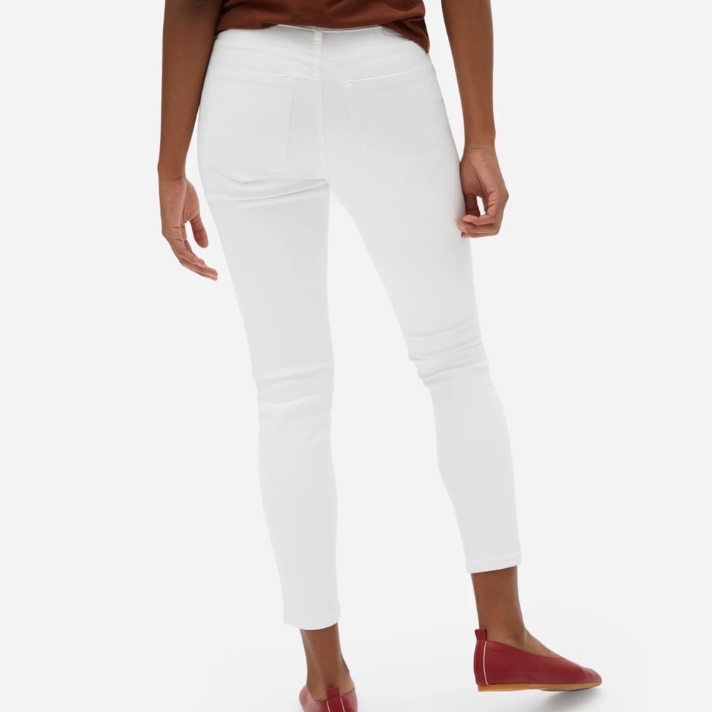 ✨NWT✨ EVERLANE The Authentic Stretch Mid Rise Skinny in White Sz 26 Tall - Picture 4 of 6